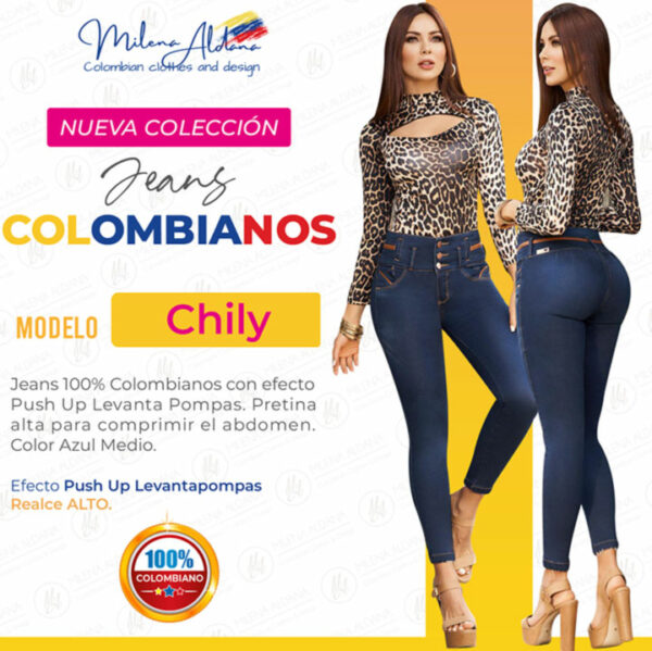 Jeans Colombianos Pushup Levantapompas - Chily - Milena Aldana