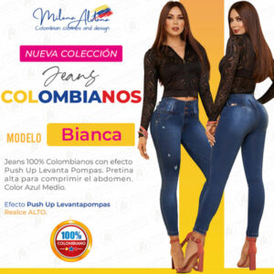 Jeans Colombianos Pushup Levantapompas - Bianca - Milena Aldana