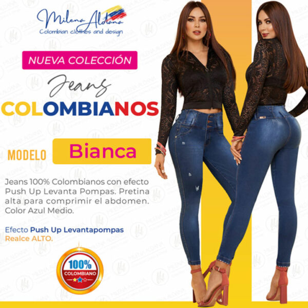 Jeans Colombianos Pushup Levantapompas - Bianca - Milena Aldana